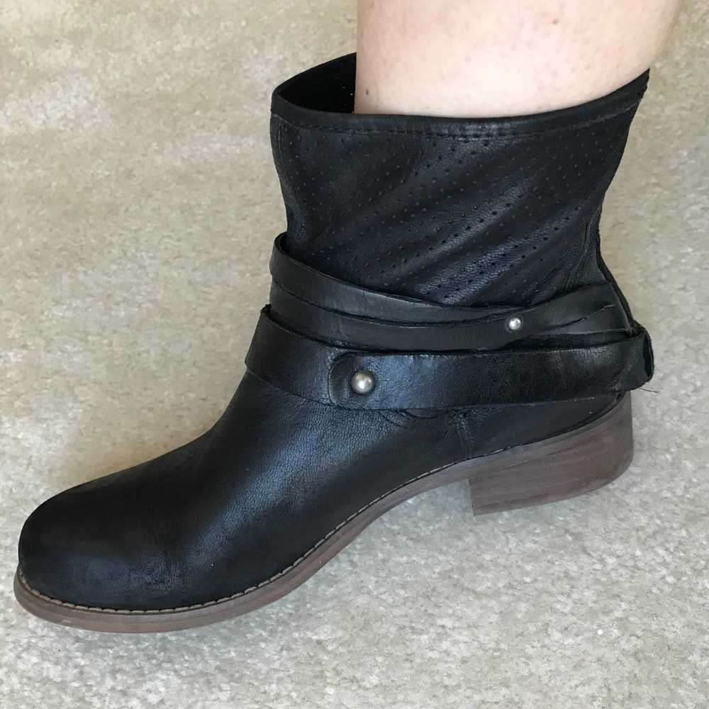 Marc Fisher Black Leather Booties